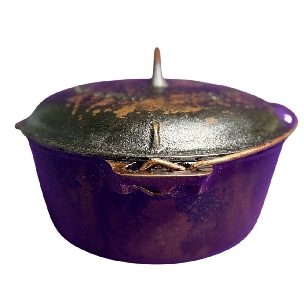 Griswold No 9 Cast Iron Tite-Top Dutch Oven 834 Large Logo Lid 2552 Erie PA 1920